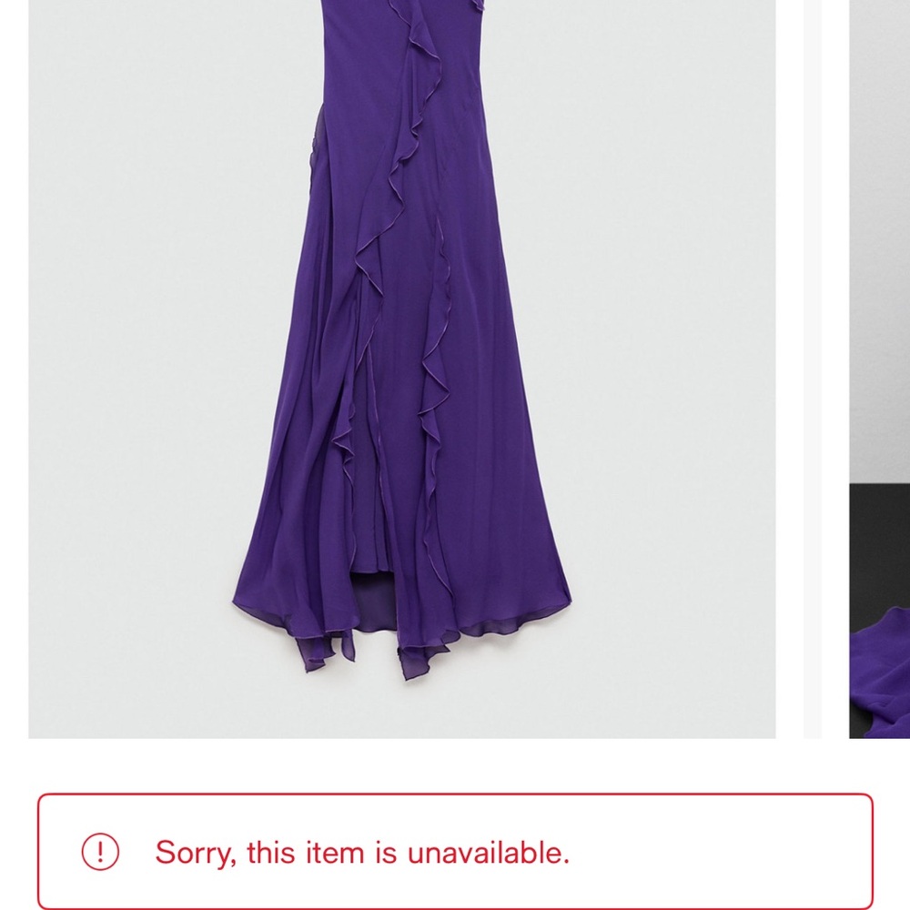 Mango Purple One Shoulder Sleeveless Midi Sundress